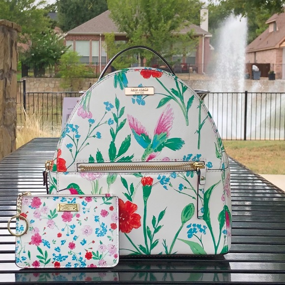 Kate Spade Handbags - Kate Spade Laurel Hummingbird Backpack + Key Ring